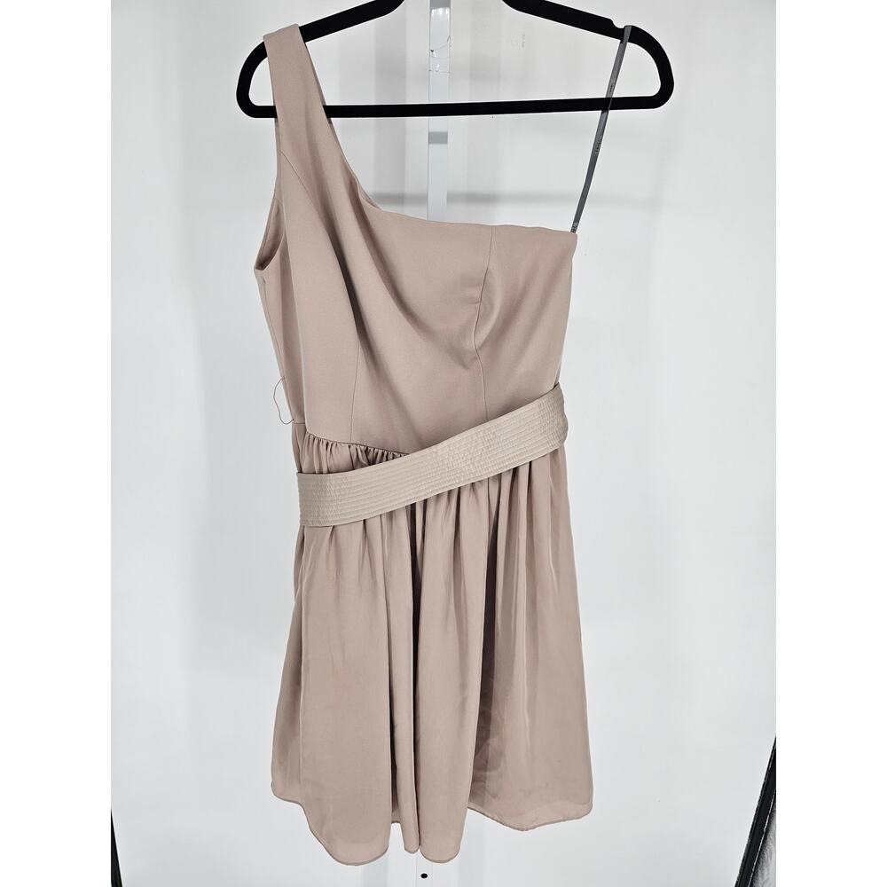 Vera Wang White Collection Womens Sz 8 Bridesmaid Dress Champagne One Shoulder
